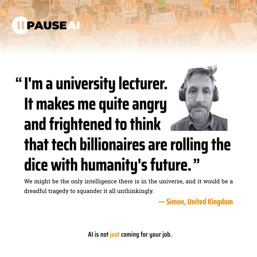 I'm a university lecturer. It makes me quite angry and frightened to think that tech billionaires are rolling the dice with humanity's future.